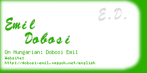 emil dobosi business card